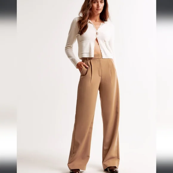 A&F Sloane Tailored Wide Leg Pants - Picture 1 of 11